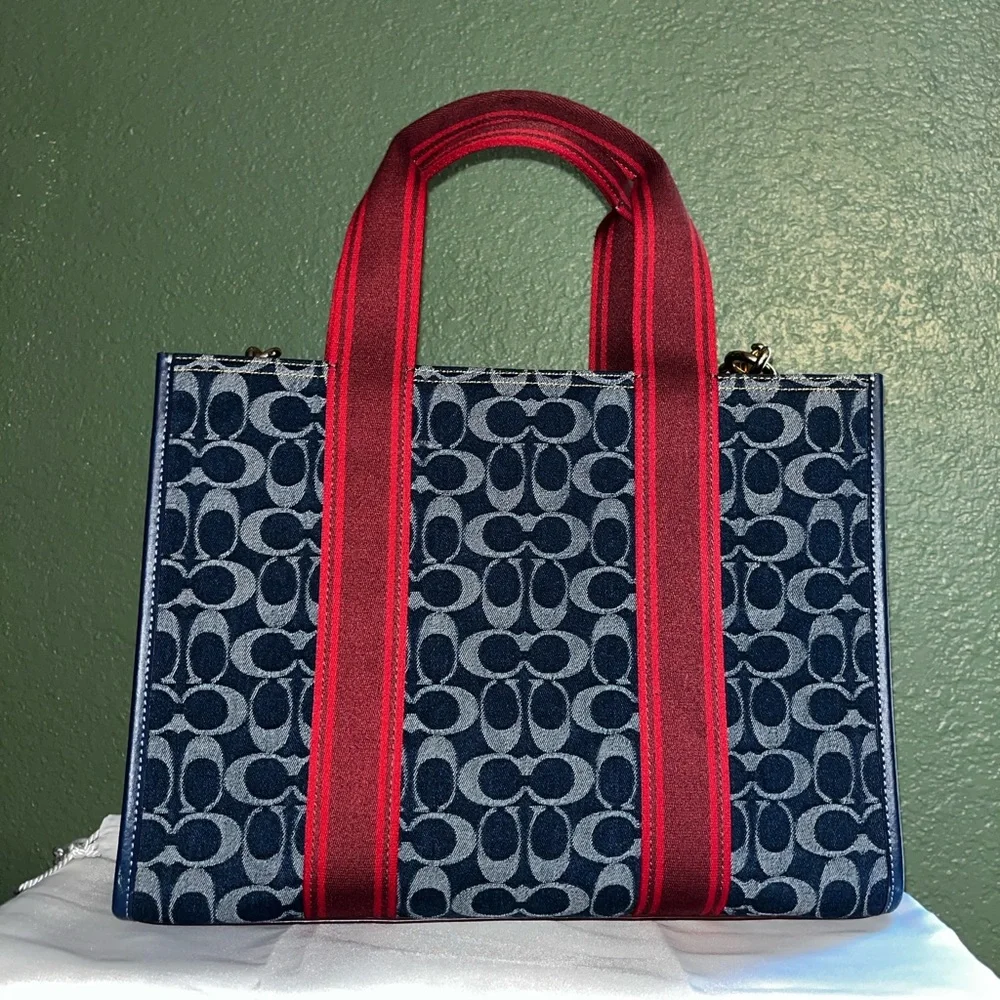 Coach Smith Tote in Signature Denim Jacquard - Picture 2 of 7
